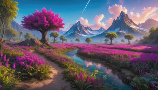 A glimpse of a landscape in a lush day