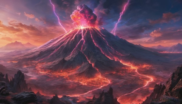 A lightning set against the backdrop of a captivating outdoors