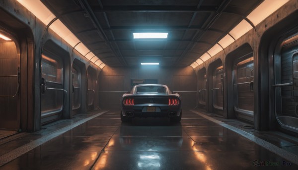A unique view of a motor vehicle in scenery