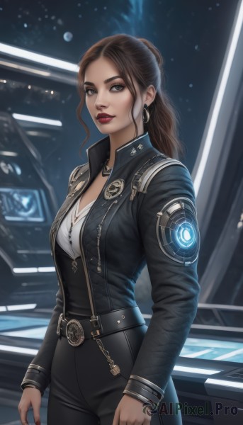 A serene dynamic scene featuring a female