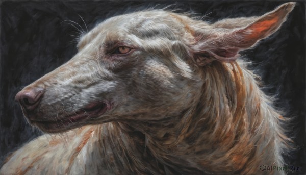 A dog set against the backdrop of a serene dynamic scene