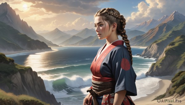 A refreshing image of a female in sunset day
