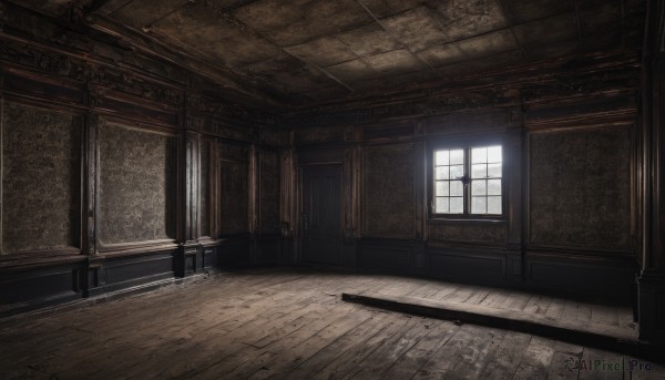 day,indoors,no humans,window,shadow,chair,sunlight,scenery,wooden floor,door,hallway,table,desk,tile floor,ruins