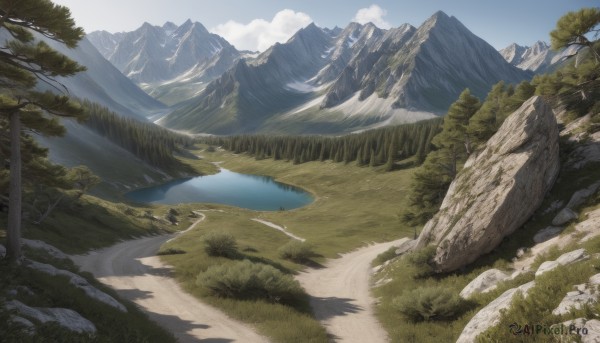 The allure of a landscape in a inviting day