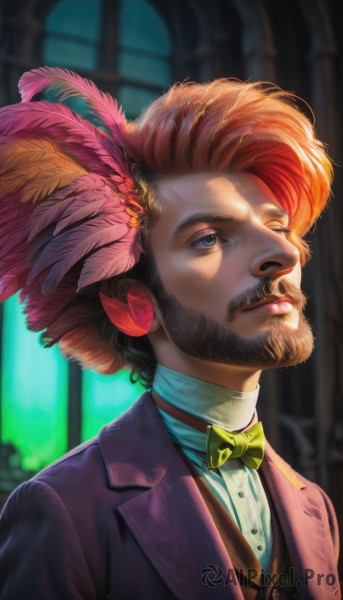 A ethereal dynamic scene featuring a male