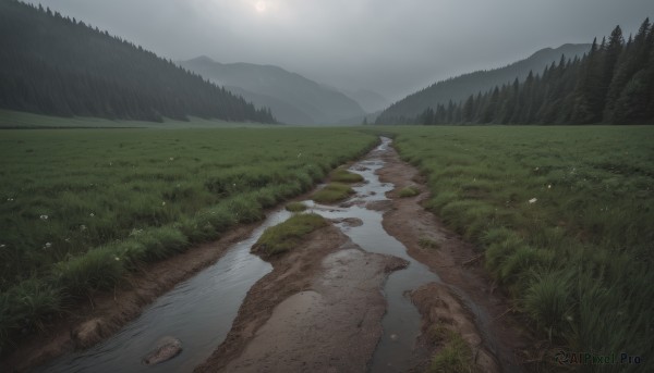 The wonder of a landscape in a peaceful day