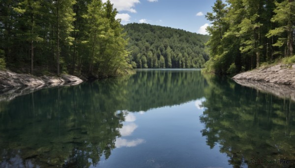 outdoors,sky,day,cloud,water,tree,blue sky,no humans,cloudy sky,grass,nature,scenery,forest,reflection,road,river,landscape,lake,reflective water