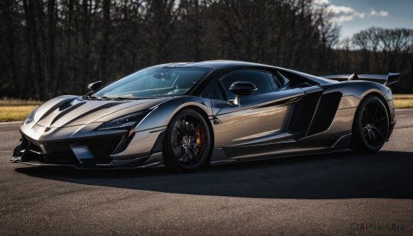 A motor vehicle caught in a breathtaking outdoors