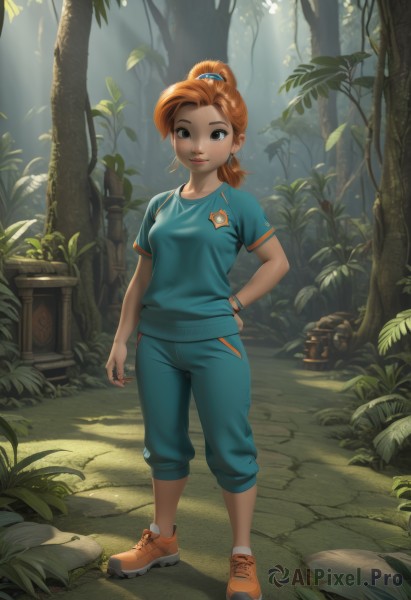 A female set against the backdrop of a serene day