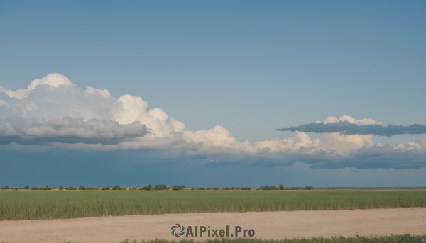 outdoors,sky,day,cloud,blue sky,no humans,cloudy sky,grass,scenery,horizon,road,field,landscape,hill,ground vehicle,motor vehicle