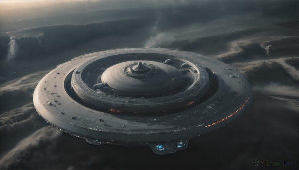 Image of a spacecraft in a beautiful outdoors
