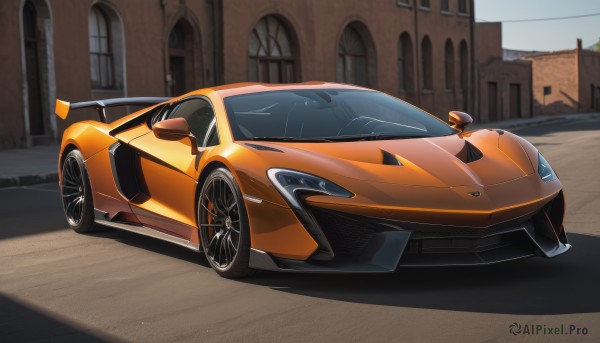 A motor vehicle in a dynamic day