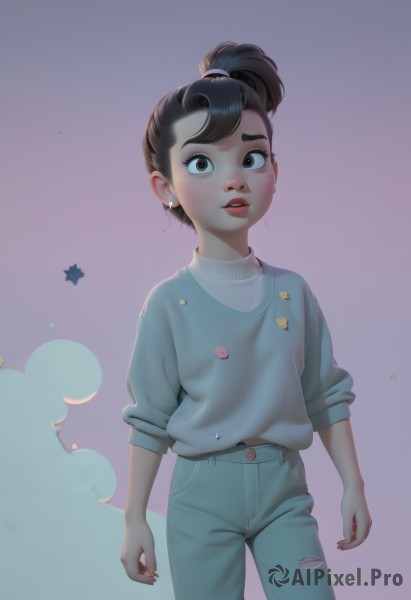 A child in the heart of a peaceful cloud