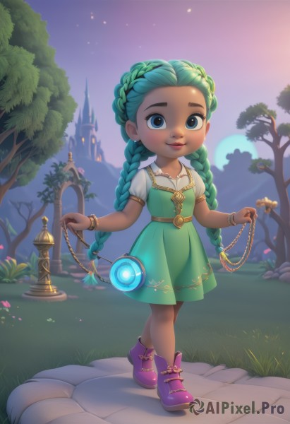 A child amidst a calm outdoors