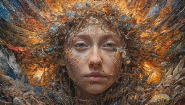 A stunning portrayal of a female in a breathtaking dynamic scene