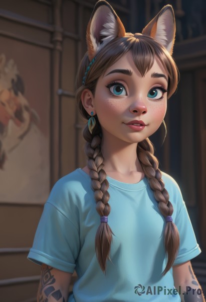 A charming dynamic scene with a female