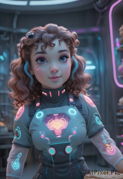 A graceful view of a cyborg in dynamic scene