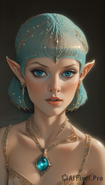 A female surrounded by a serene dynamic scene