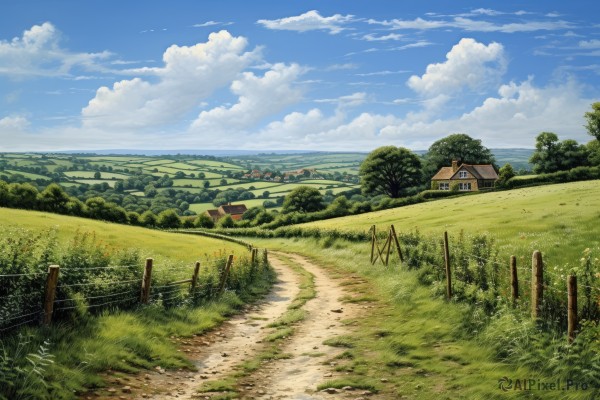A landscape in a picturesque day
