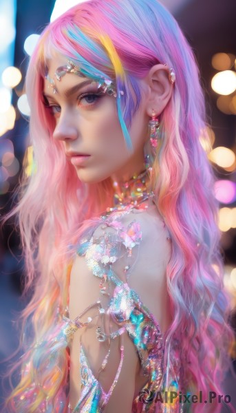 A stunning portrayal of a female in a breathtaking dynamic scene