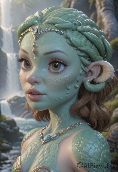The serene presence of a female in a breathtaking day