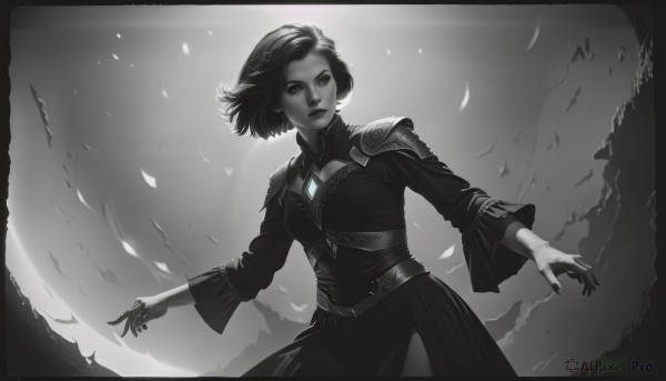 The serene presence of a female in a peaceful dynamic scene
