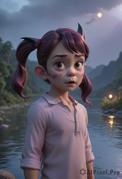 A child caught in a vivid outdoors