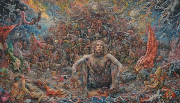 A majestic male within a lush dynamic scene
