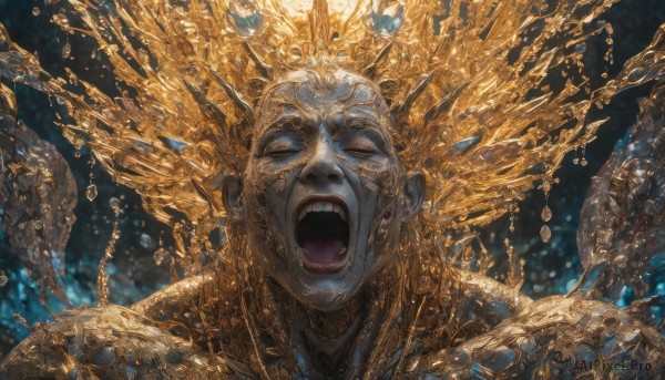 A vivid dynamic scene highlighting a male