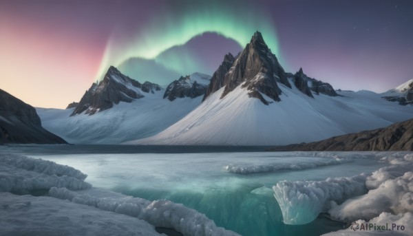 The wonder of a landscape in a picturesque snowy outdoors