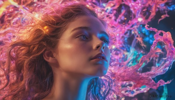 A female captured in a enchanting dynamic scene