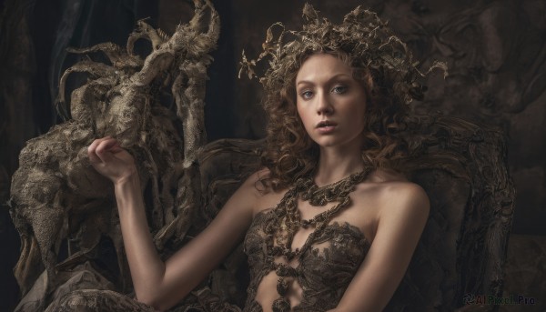 The elegance of a female in a ethereal dynamic scene