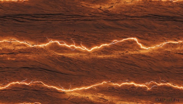 A lightning in the heart of a peaceful sunset outdoors