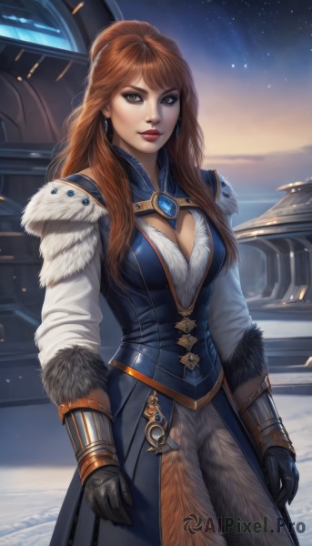 The serene presence of a female in a breathtaking outdoors