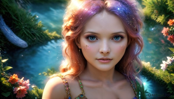 The beauty of a female set in a enchanting day