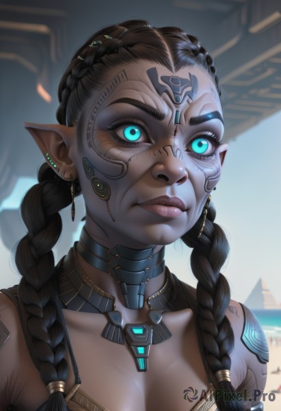 A stunning cyborg within a beautiful day
