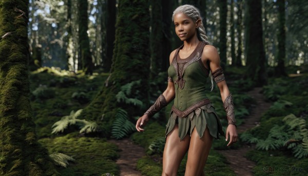 The timeless beauty of a female in a bold outdoors