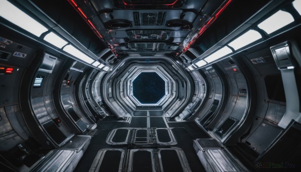 A spacecraft set against the backdrop of a serene scenery
