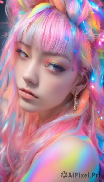 A peaceful image of a female in dynamic scene