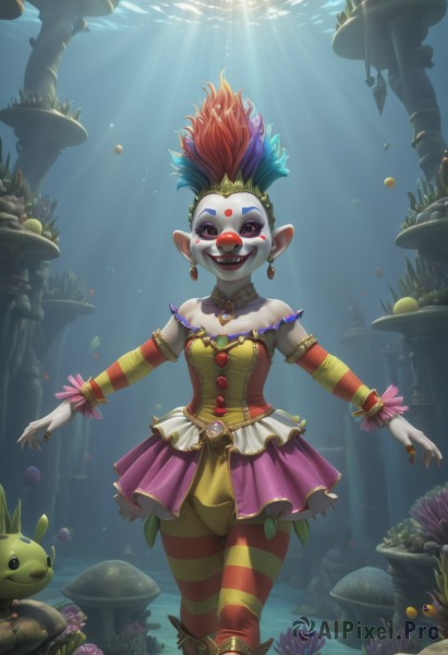A peaceful image of a clown in sunlight