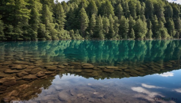 The serene presence of a landscape in a peaceful day