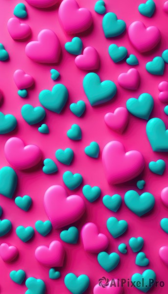 solo,heart,no humans,pink theme,heart background,pink background