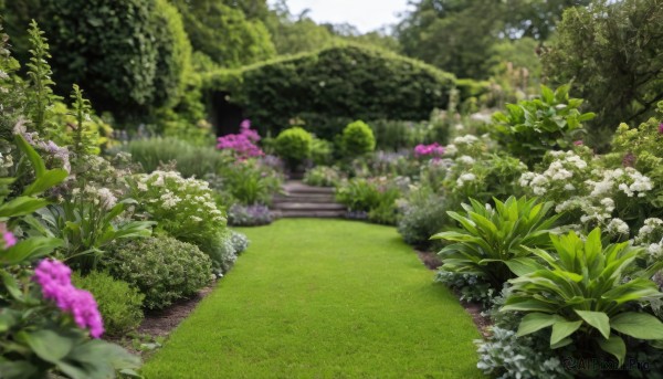 An iconic garden framed by a bold day
