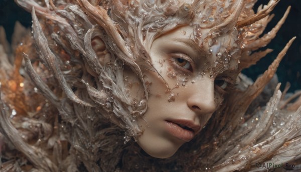 A dynamic view of a female in dynamic scene