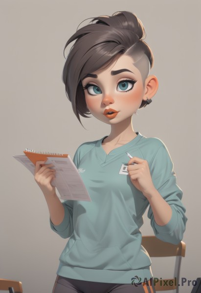 A female portrayed in a inviting dynamic scene