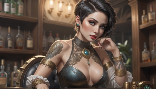 A stunning portrayal of a female in a lush dynamic scene