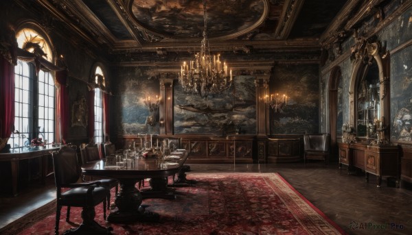 The majestic beauty of a indoors set within a calm fiery day