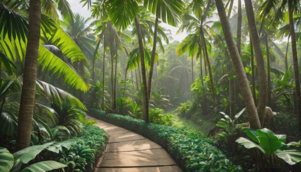 outdoors,day,tree,no humans,leaf,sunlight,plant,nature,scenery,forest,palm tree,bush,bird,grass,shade,dappled sunlight,path