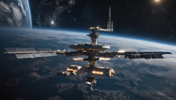 A spacecraft captured beautifully in a tranquil scenery