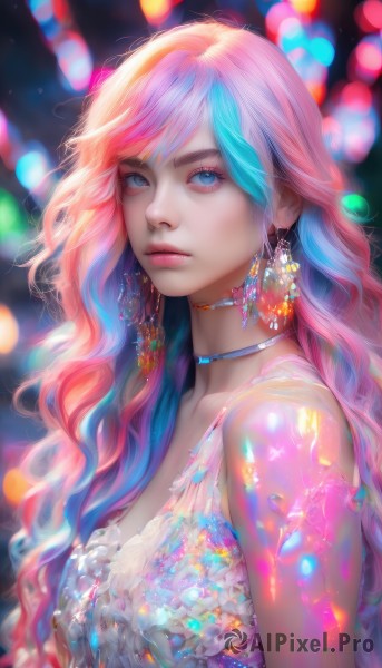 The serene presence of a female in a lush dynamic scene